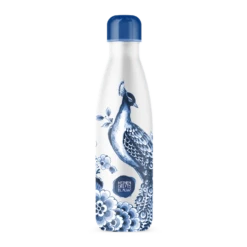 IZY Bottles X Heinen Delfts Blauw Drinkfles 500 Ml Peacock Rvs