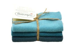 Solwang Design Vaatdoekjes 25 X 25 Cm Katoen Azure Blue 3 Stuks