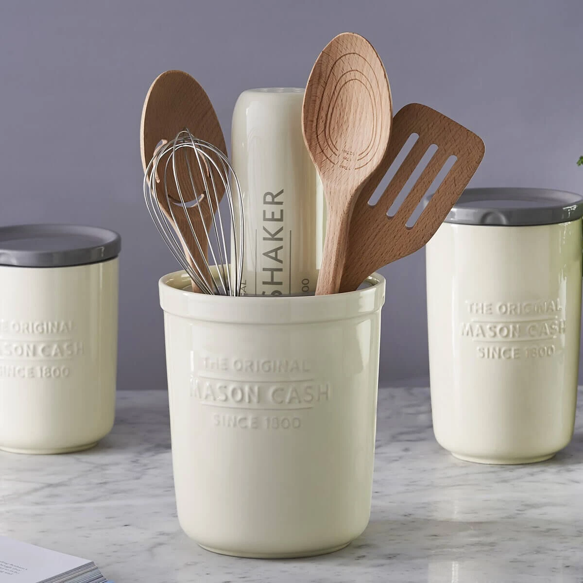 Mason Cash 2-in-1 Pollepelpot ø 16 Cm Aardewerk Wit 4 Mason Cash 2-in-1 Pollepelpot ø 16 Cm Aardewerk Wit - Afbeelding 2