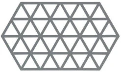 Zone Denmark Triangles Onderzetter 24 X 14 Cm Silicone Donkergrijs