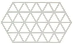Zone Denmark Triangles Onderzetter 24 X 14 Cm Silicone Lichtgrijs