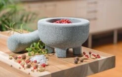 Gefu Crunchy Vijzel ø 10 Cm Graniet Grijs -Keukengerei Verkoop 35310 gefu granit moerser crunchy 02 600x600 1