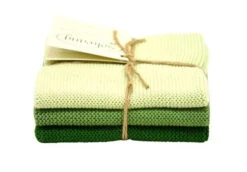 Solwang Design Vaatdoekjes 25 X 25 Cm Katoen Forest Green 3 Stuks