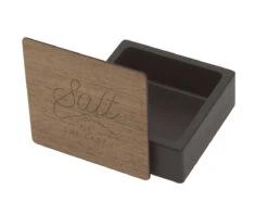Epicurean Zoutbox 10,5 Cm Papiercomposiet Met Hout Zwart