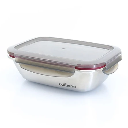 Cuitisan Foodcontainer Rechthoekig 580 Ml Rvs 3 Cuitisan Foodcontainer Rechthoekig 580 Ml Rvs
