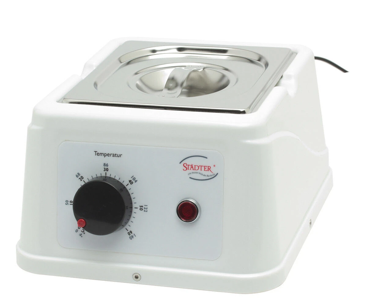 Städter Elektrische Chocoladesmelter Met Deksel 1,5 Liter Kunststof Wit 3 Städter Elektrische Chocoladesmelter Met Deksel 1,5 Liter Kunststof Wit