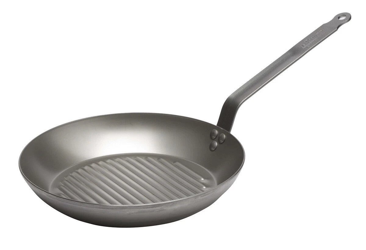 De Buyer Carbone Grillpan ø 30 Cm Plaatstaal 3 De Buyer Carbone Grillpan ø 30 Cm Plaatstaal