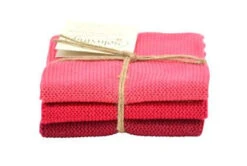 Solwang Design Vaatdoekjes 25 X 25 Cm Katoen Raspberry 3 Stuks