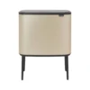 Brabantia Bo Touch Afvalemmer 11 + 23 Liter Metallic Gold -Keukengerei Verkoop 89