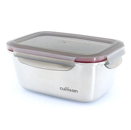 Cuitisan Foodcontainer Rechthoekig 980 Ml Rvs 3 Cuitisan Foodcontainer Rechthoekig 980 Ml Rvs