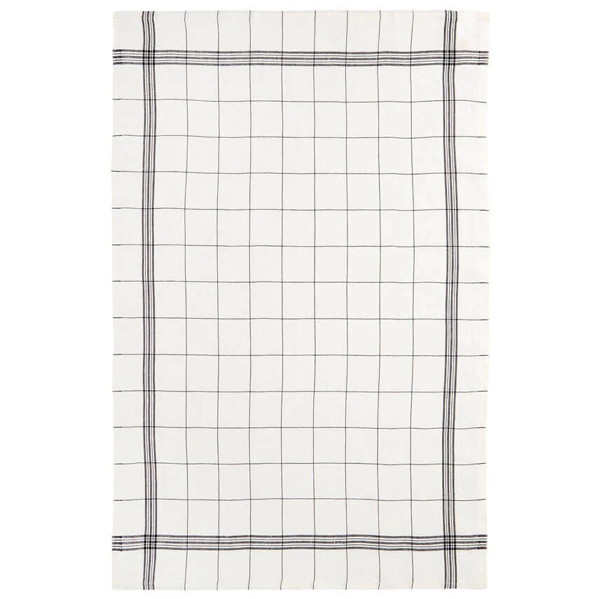 Charvet BISTROT Theedoek 51 X 80 Cm Linnen Geblokt Guimauve 3 Charvet BISTROT Theedoek 51 X 80 Cm Linnen Geblokt Guimauve