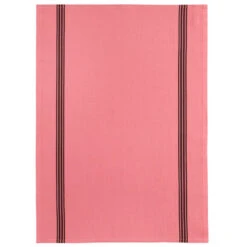 Charvet PIANO Theedoek 52 X 75 Cm Linnen Lichtroze Met Rode Streep