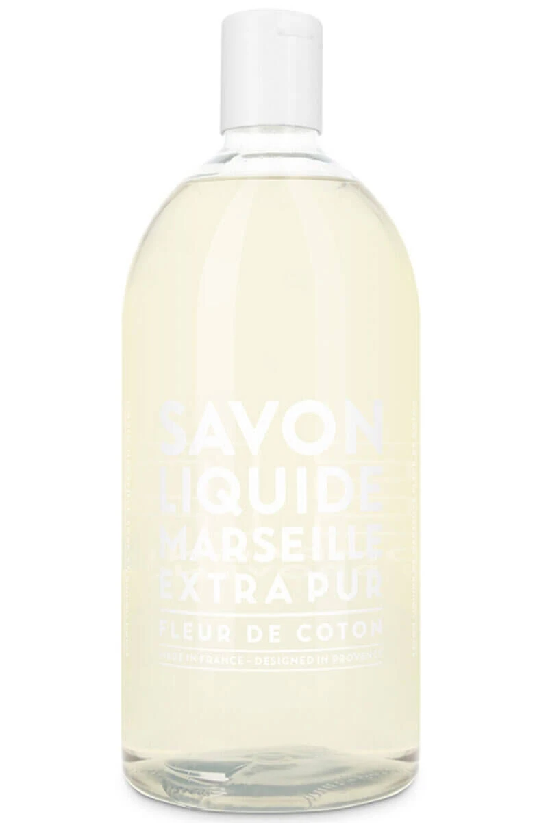 Savon De Marseille Liquid Marseille Cotton Flower Navulling Handzeep 1 Liter 3 Savon De Marseille Liquid Marseille Cotton Flower Navulling Handzeep 1 Liter