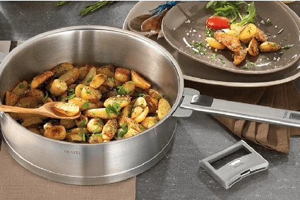 Cristel Strate Removable Sauteerpan Met Anti-aanbaklaag ø 28 Cm Rvs 5 Cristel Strate Removable Sauteerpan Met Anti-aanbaklaag ø 28 Cm Rvs - Afbeelding 3