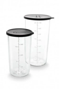 Bamix Mengbeker Set 400 + 700 Ml Glas Zwart