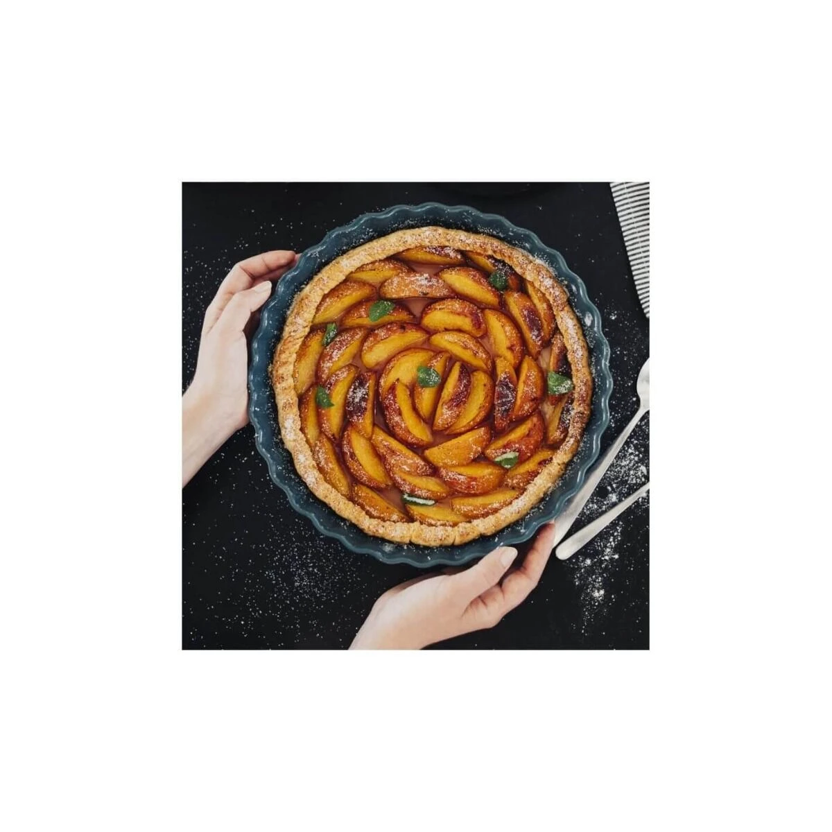 Emile Henry Diepe Taartvorm ø 28 Cm Keramiek Belle-Ile 4 Emile Henry Diepe Taartvorm ø 28 Cm Keramiek Belle-Ile - Afbeelding 2