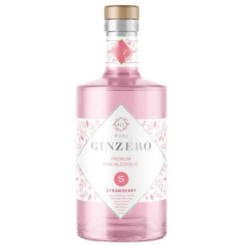 Ginzero Alcoholvrije Gin Aardbei 0,7 Liter 3 Ginzero Alcoholvrije Gin Aardbei 0,7 Liter