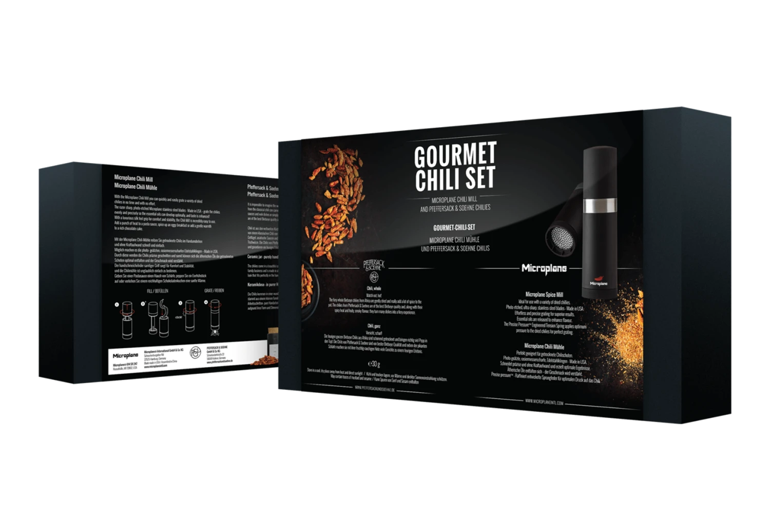 Microplane Chilimolen Met Peper Staal Zwart 4 Microplane Chilimolen Met Peper Staal Zwart - Afbeelding 2