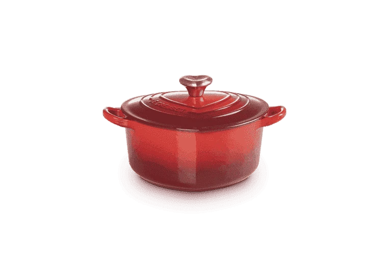 Le Creuset Braadpan Hartvormig Met Rvs Knop 2 Liter Gietijzer Kersrood 6 Le Creuset Braadpan Hartvormig Met Rvs Knop 2 Liter Gietijzer Kersrood - Afbeelding 4