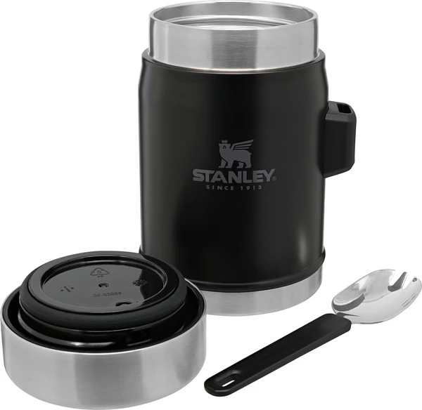 Stanley Classic Food Jar + Spork 400 Ml Mat Zwart 5 Stanley Classic Food Jar + Spork 400 Ml Mat Zwart - Afbeelding 3
