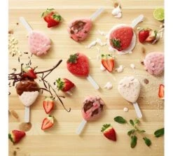 Lekue Lékué Fun & Sun Ijsvorm Aardbei Silicone Rood 4 Stuks -Keukengerei Verkoop lekue ijsjesvormen uit silicone en kunststof aardbei 4sts 153294