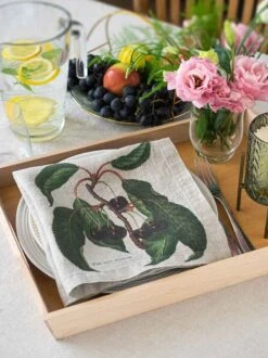 Oldenhof Fruits Servet 45 X 45 Cm Linnen 6 Stuks -Keukengerei Verkoop linoroom napkins fruits vertical lowr9