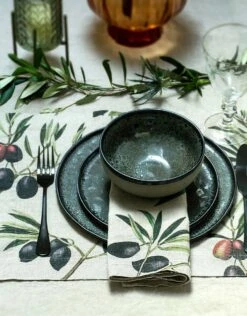 Oldenhof Olives Servet 45 X 45 Cm Linnen 6 Stuks 6 Oldenhof Olives Servet 45 X 45 Cm Linnen 6 Stuks -Keukengerei Verkoop linoroom olives napkins linen by linoroom 34