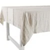 Charvet RIALTO Tafellaken 275 X 180 Cm Linnen Beige/witte Streep -Keukengerei Verkoop nappe rialto blanc