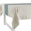 Charvet RIALTO Tafellaken 275 X 180 Cm Linnen Beige/blauwe Streep -Keukengerei Verkoop nappe rialto bleu