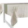 Charvet RIALTO Tafellaken 275 X 180 Cm Linnen Beige/donkergroene Streep 1 Charvet RIALTO Tafellaken 275 X 180 Cm Linnen Beige/donkergroene Streep -Keukengerei Verkoop nappe rialto verte