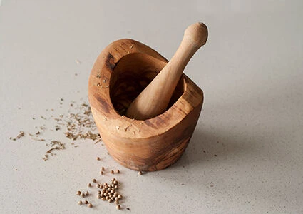 Bowls And Dishes Pure Olive Wood Vijzel ø 10 Cm Olijfhout 4 Bowls And Dishes Pure Olive Wood Vijzel ø 10 Cm Olijfhout - Afbeelding 2