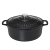 Chasseur Braadpan 4 Liter ø 24 Cm Gietijzer Mat Zwart -Keukengerei Verkoop round casserole black02