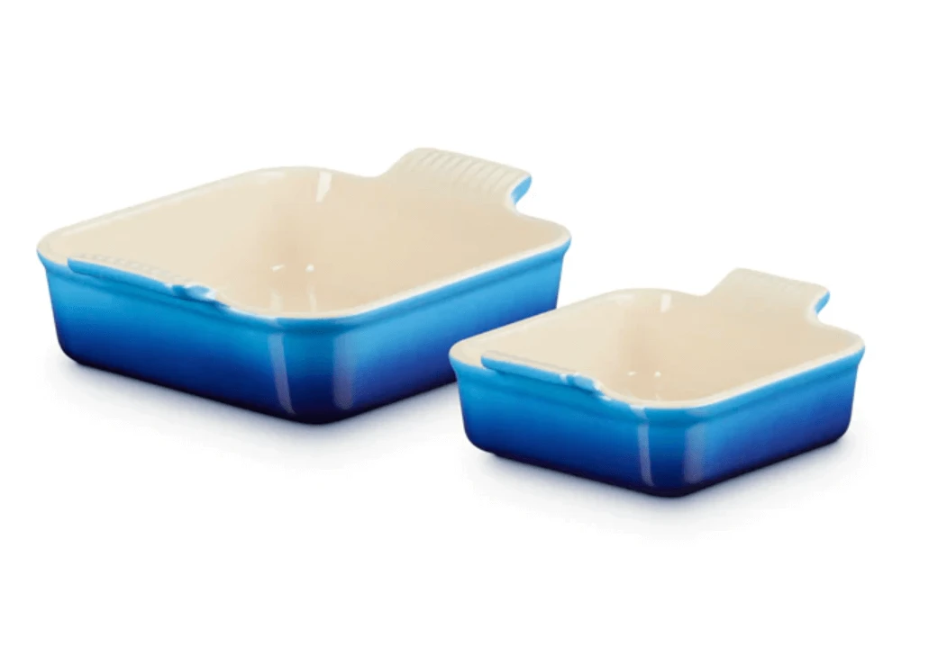 Le Creuset Ovenschalenset Aardewerk Azure 2-delig 4 Le Creuset Ovenschalenset Aardewerk Azure 2-delig - Afbeelding 2