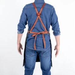 Alaskan Maker N°281 Schort 85 X 68,5 Cm Katoen Leer Black -Keukengerei Verkoop tablier n281 4 1