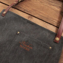 Alaskan Maker N°325 Schort Met Nek- En Middelband Katoen Black -Keukengerei Verkoop tablier vintage 325 3